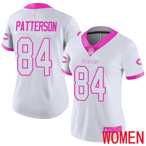 Chicago Bears nike_bears_2772Limited WhitePink Women Cordarrelle Patterson Jersey NFL Football #84 Rush Fashion